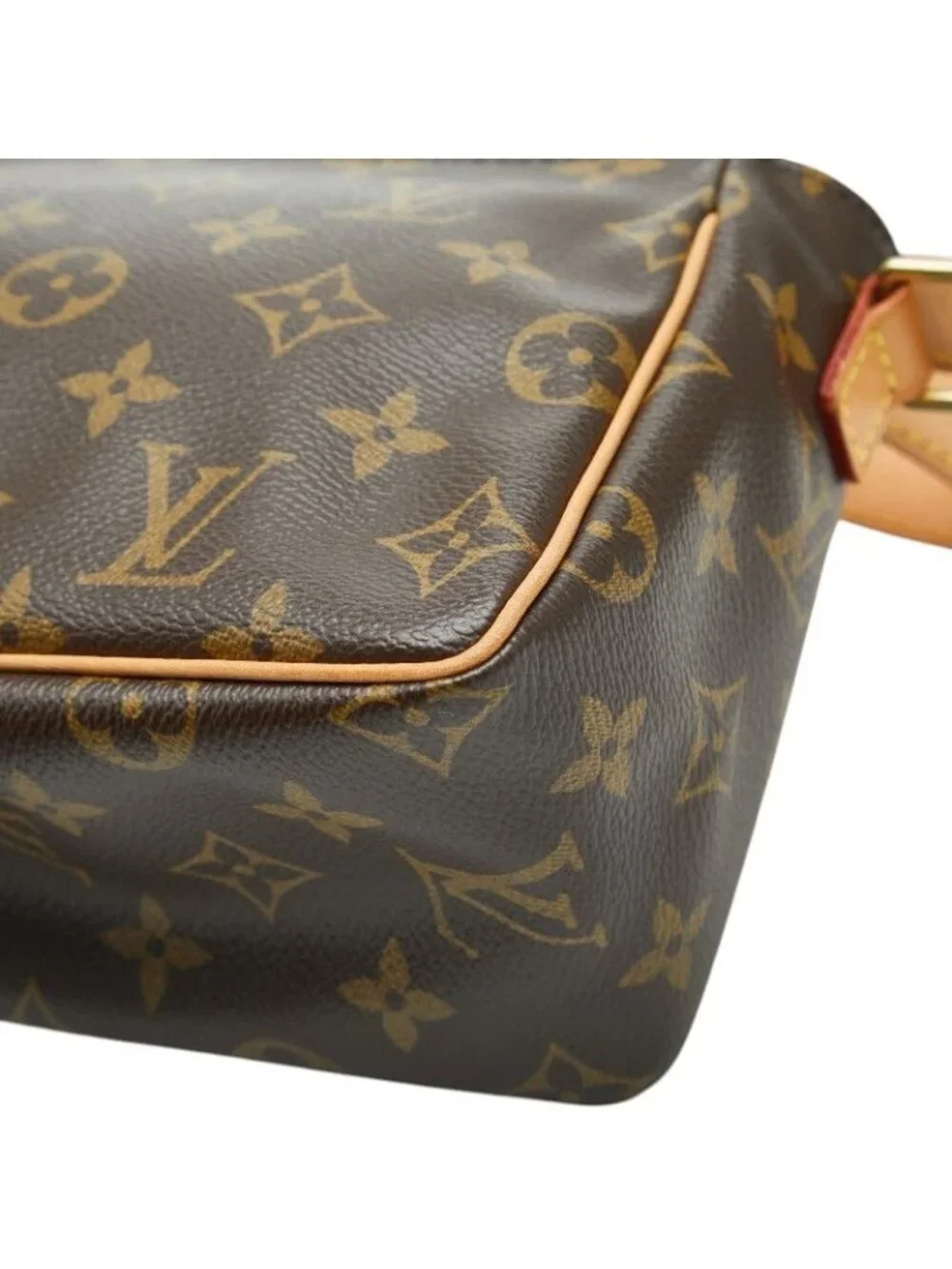 Louis Vuitton Monogram Viva Cite PM Crossbody Shoulder Bag Brown Leather